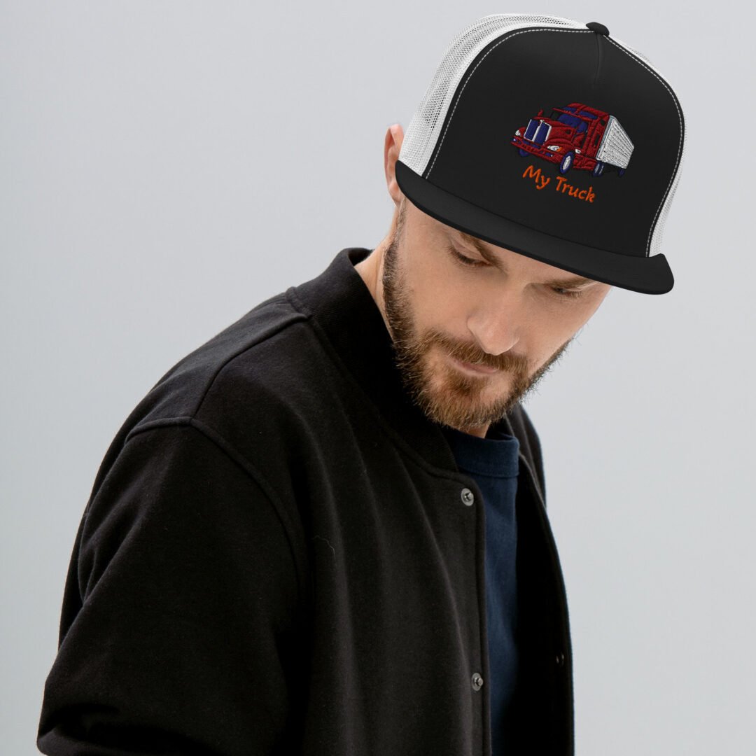 "My Truck" + Truck - 5 Panel Trucker Hat - Image 2