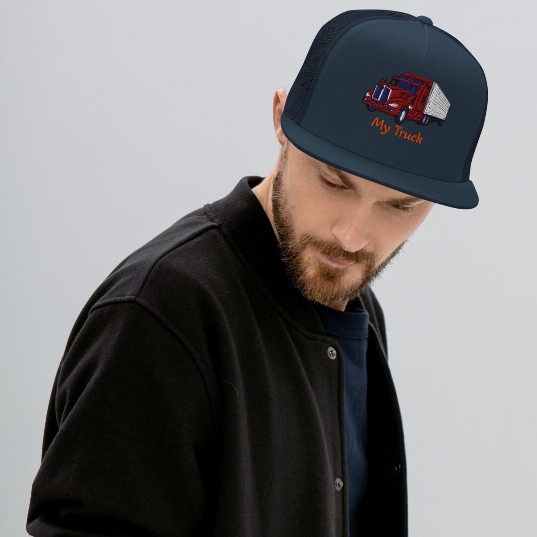 "My Truck" + Truck - 5 Panel Trucker Hat - Image 4