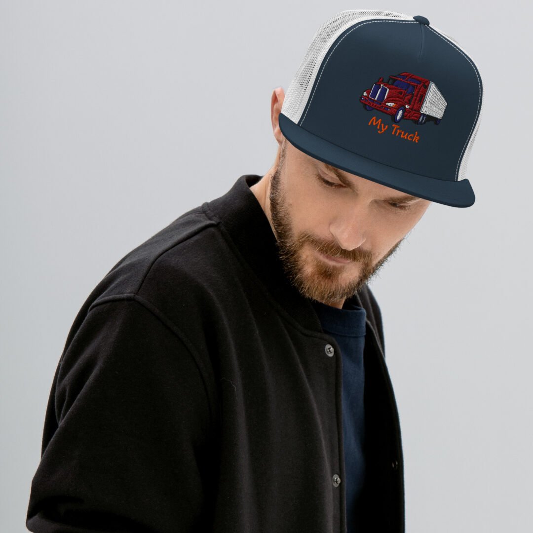 "My Truck" + Truck - 5 Panel Trucker Hat - Image 5