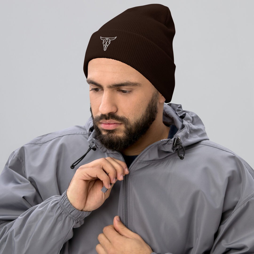Artistic Skull - Cuffed Beanie - Image 3