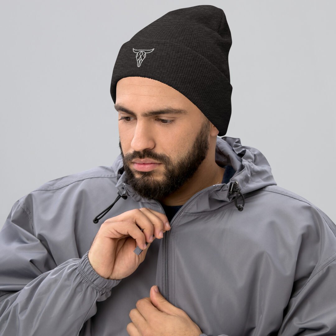 Artistic Skull - Cuffed Beanie - Image 5