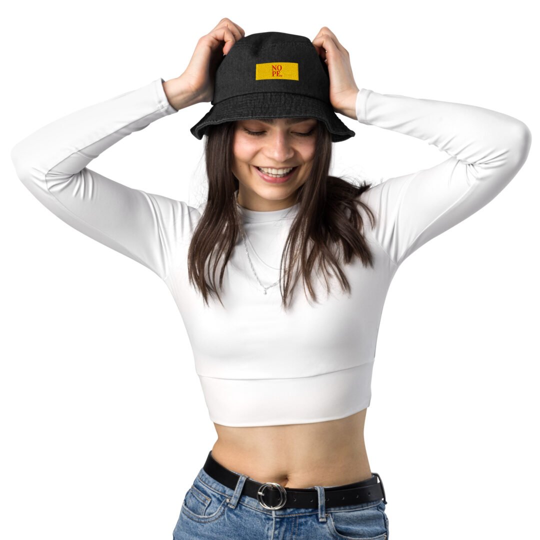"NOPE." - Denim Bucket Hat