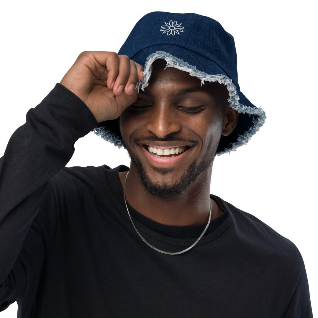 Aster - Distressed Denim Bucket Hat