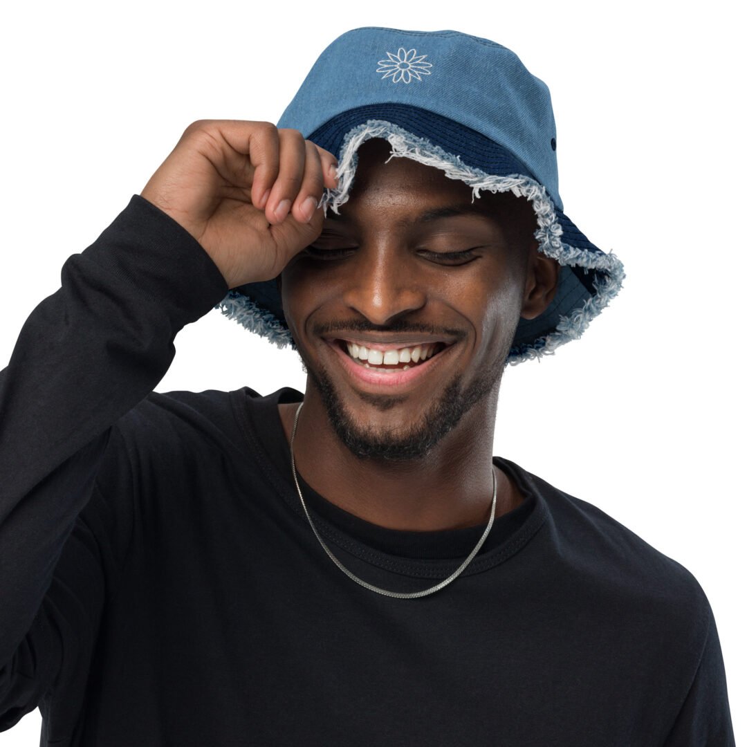 Aster - Distressed Denim Bucket Hat