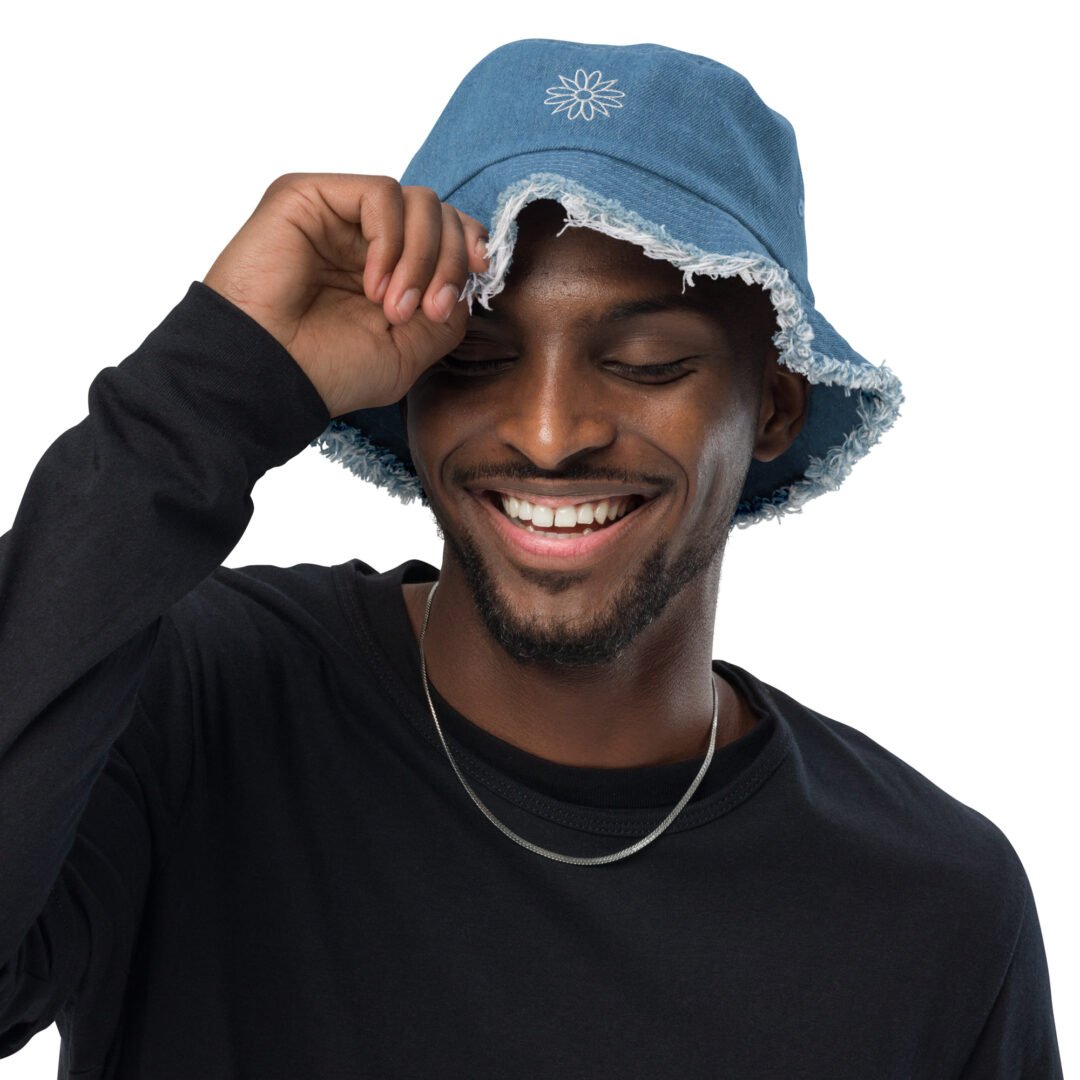 Aster - Distressed Denim Bucket Hat