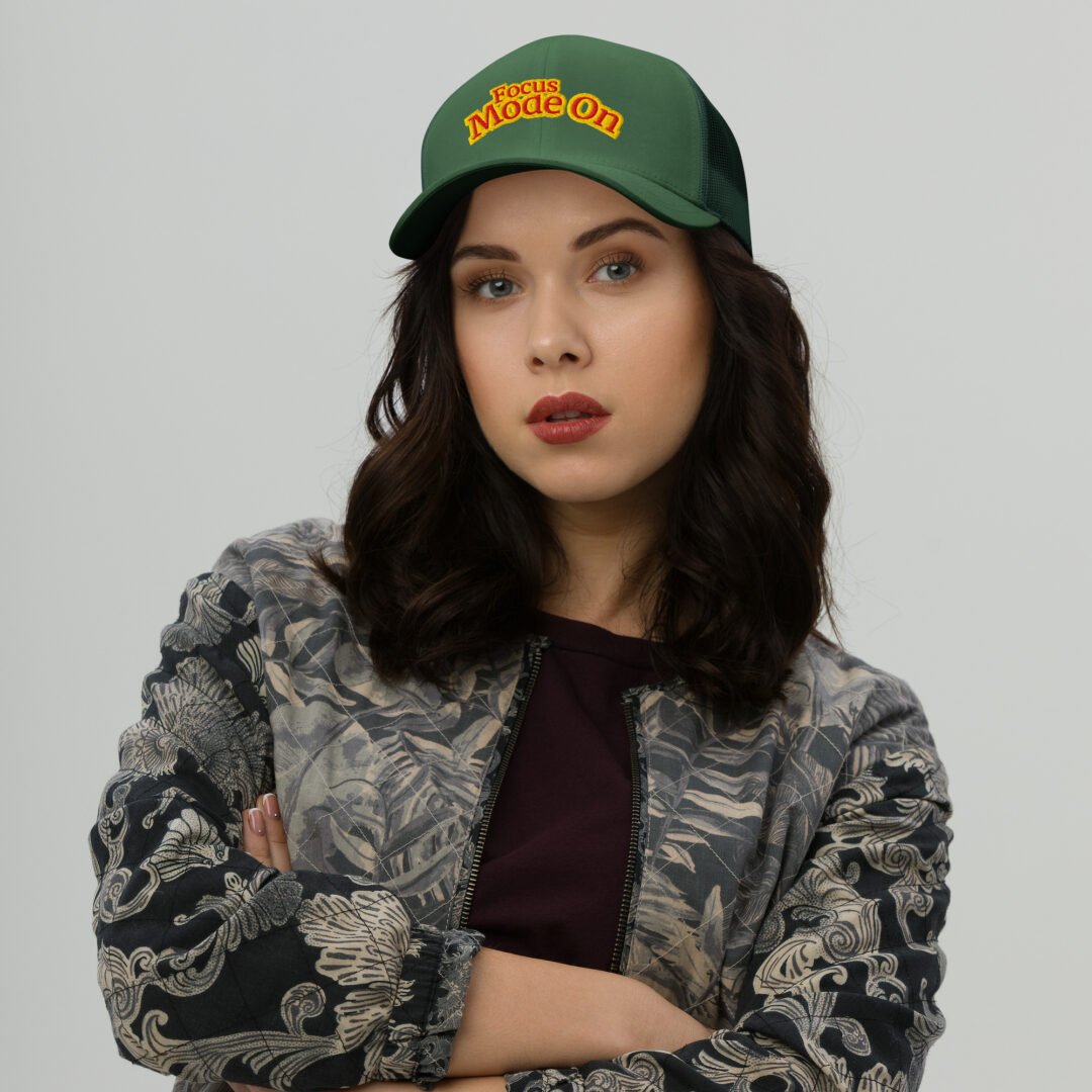 "Focus Mode On" - Retro Trucker Hat