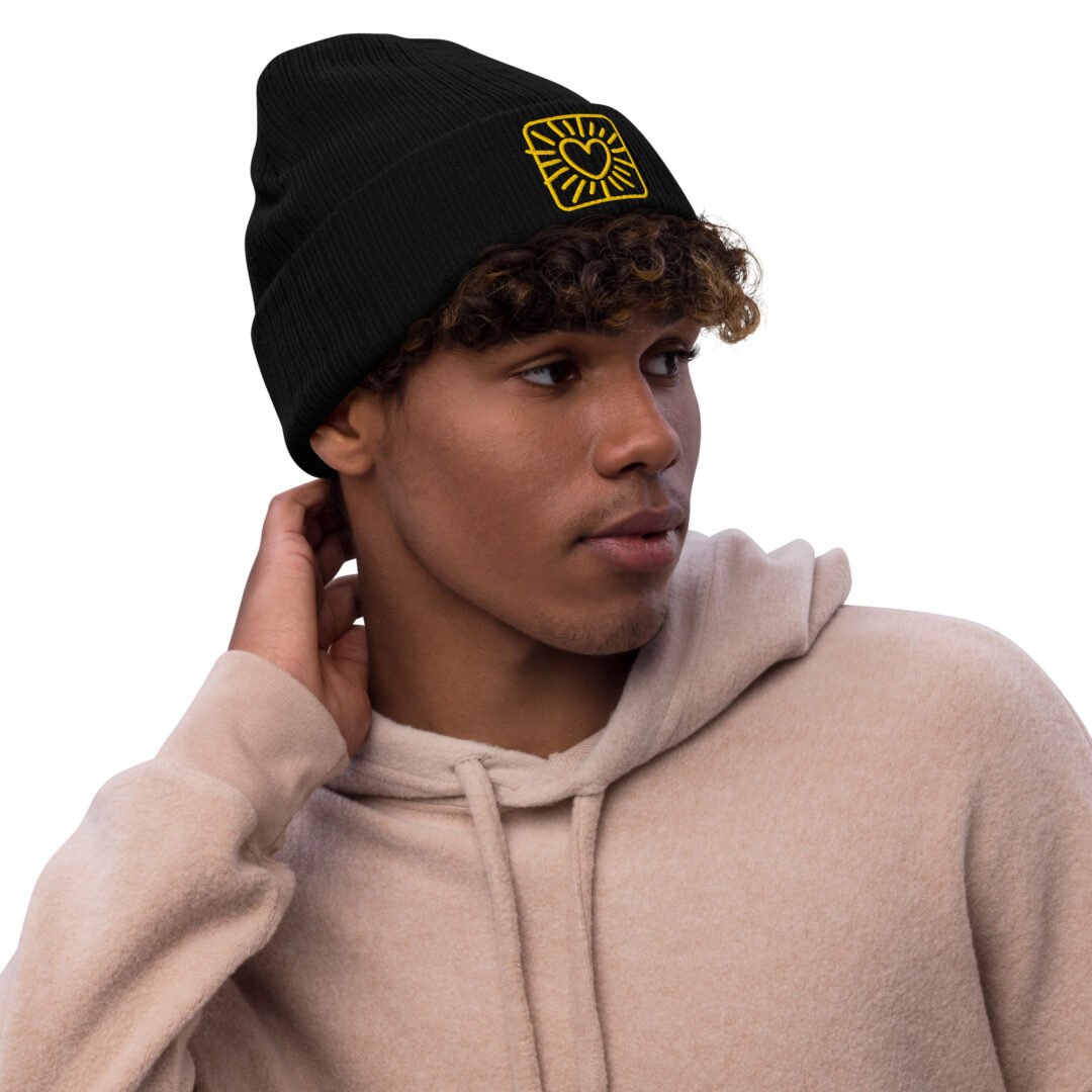 Heart + Sun - Ribbed Knit Beanie