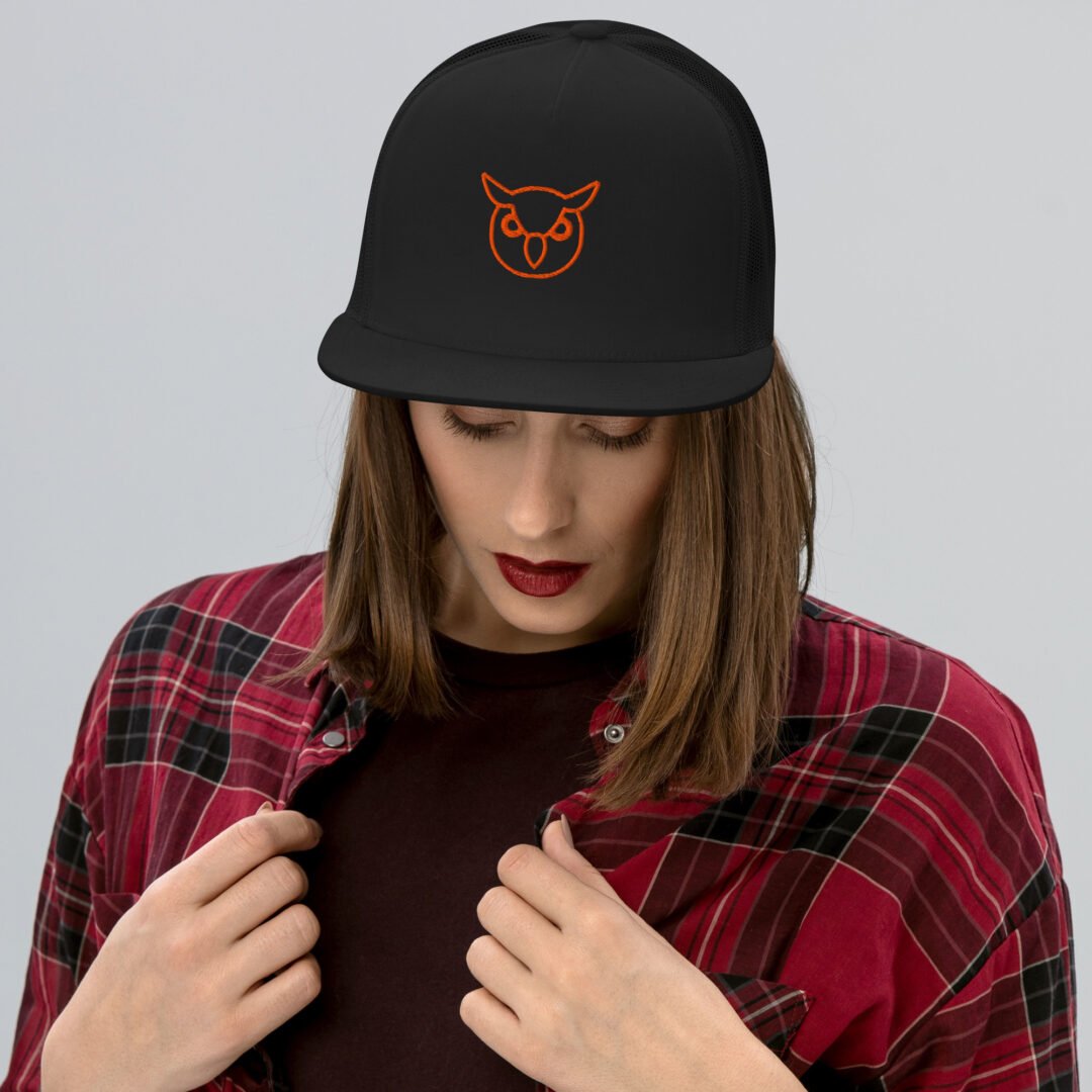 Owl Head - 5 Panel Trucker Hat - Image 4