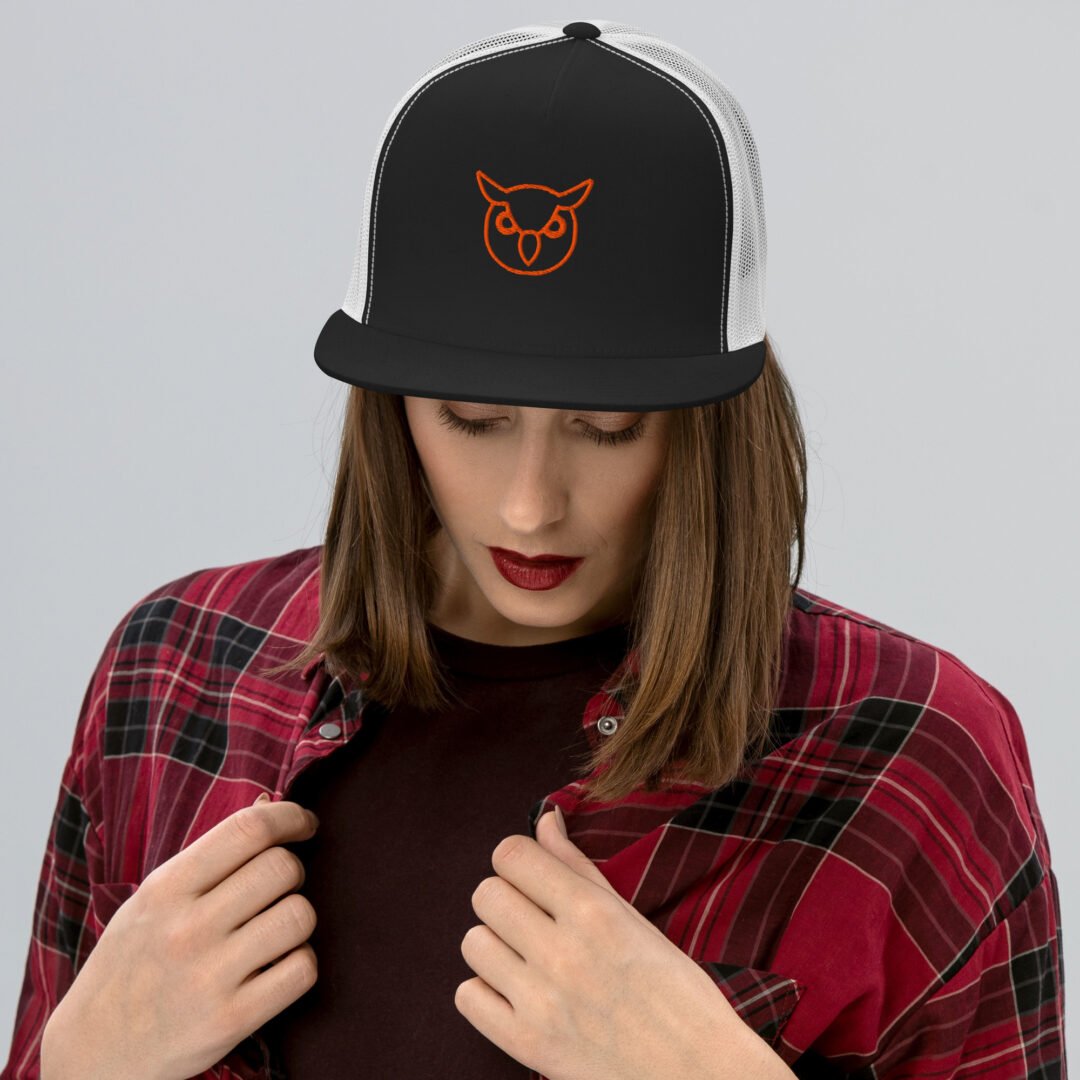 Owl Head - 5 Panel Trucker Hat - Image 3