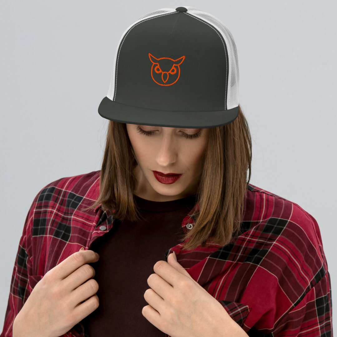 Owl Head - 5 Panel Trucker Hat - Image 7