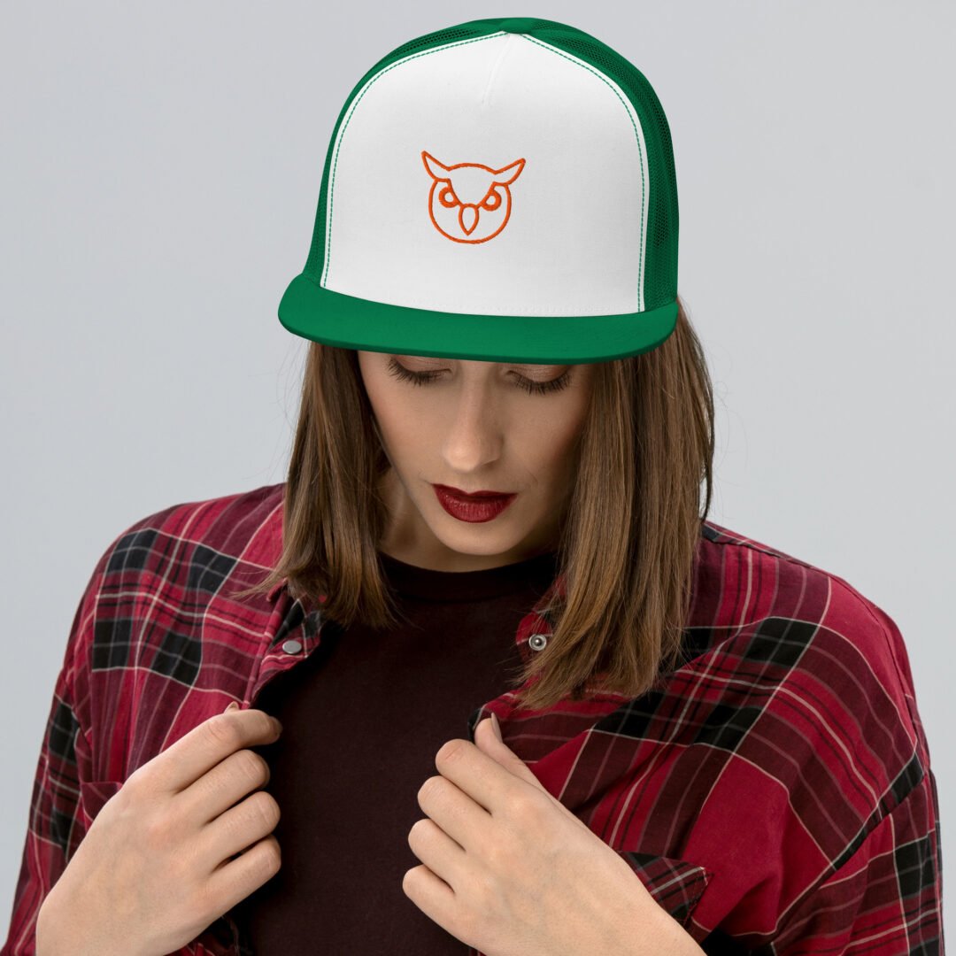 Owl Head - 5 Panel Trucker Hat - Image 13