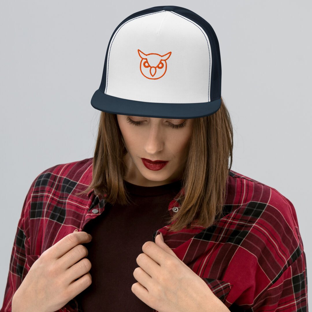 Owl Head - 5 Panel Trucker Hat - Image 11