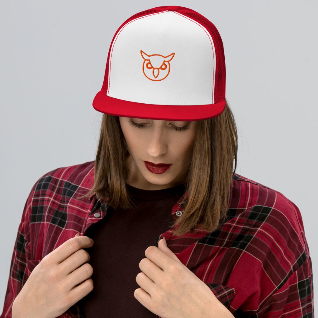 Owl Head - 5 Panel Trucker Hat - Image 10