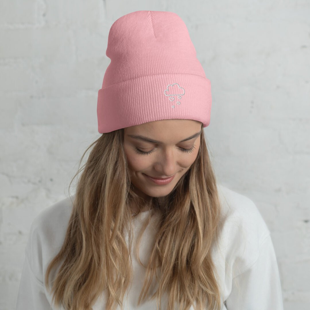Cloud With Raining Hearts - Cuffed Beanie - Image 12