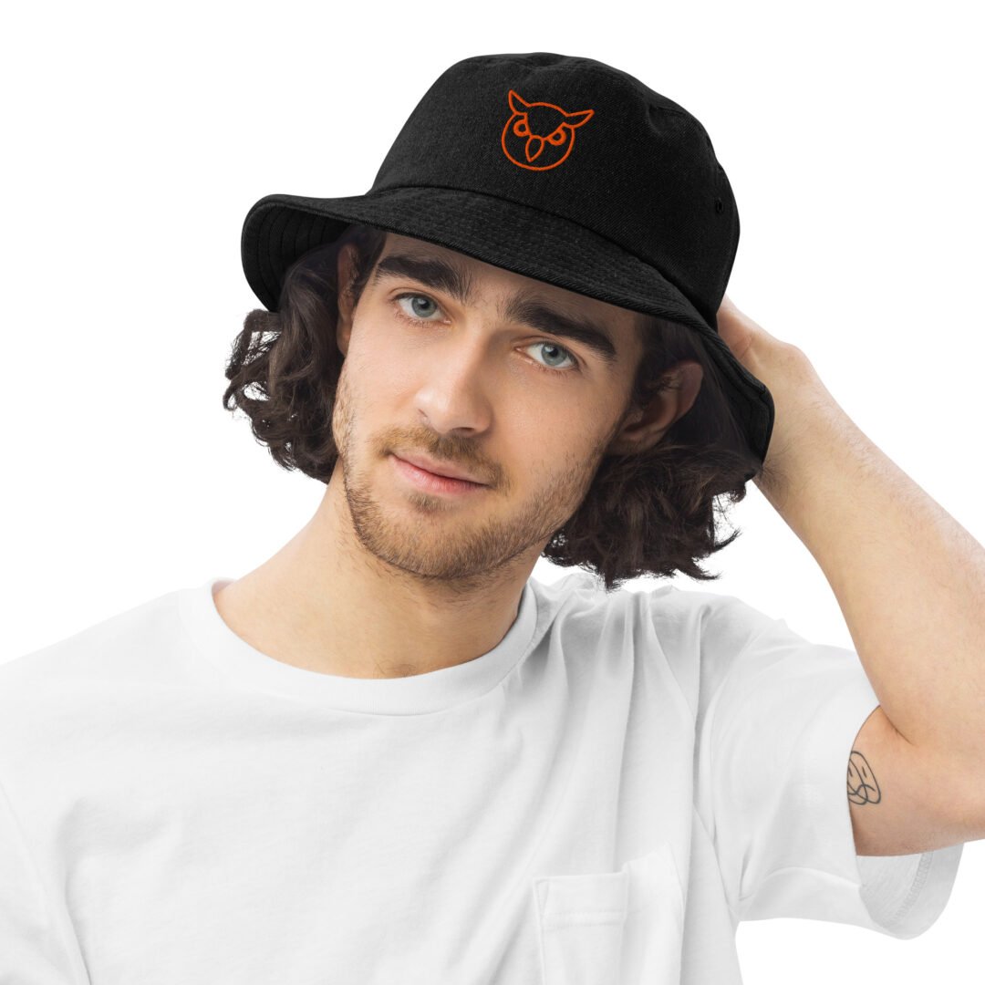 Owl Head - Denim Bucket Hat