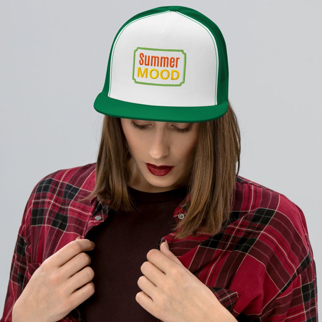 "Summer MOOD" - 5 Panel Trucker Hat - Image 13