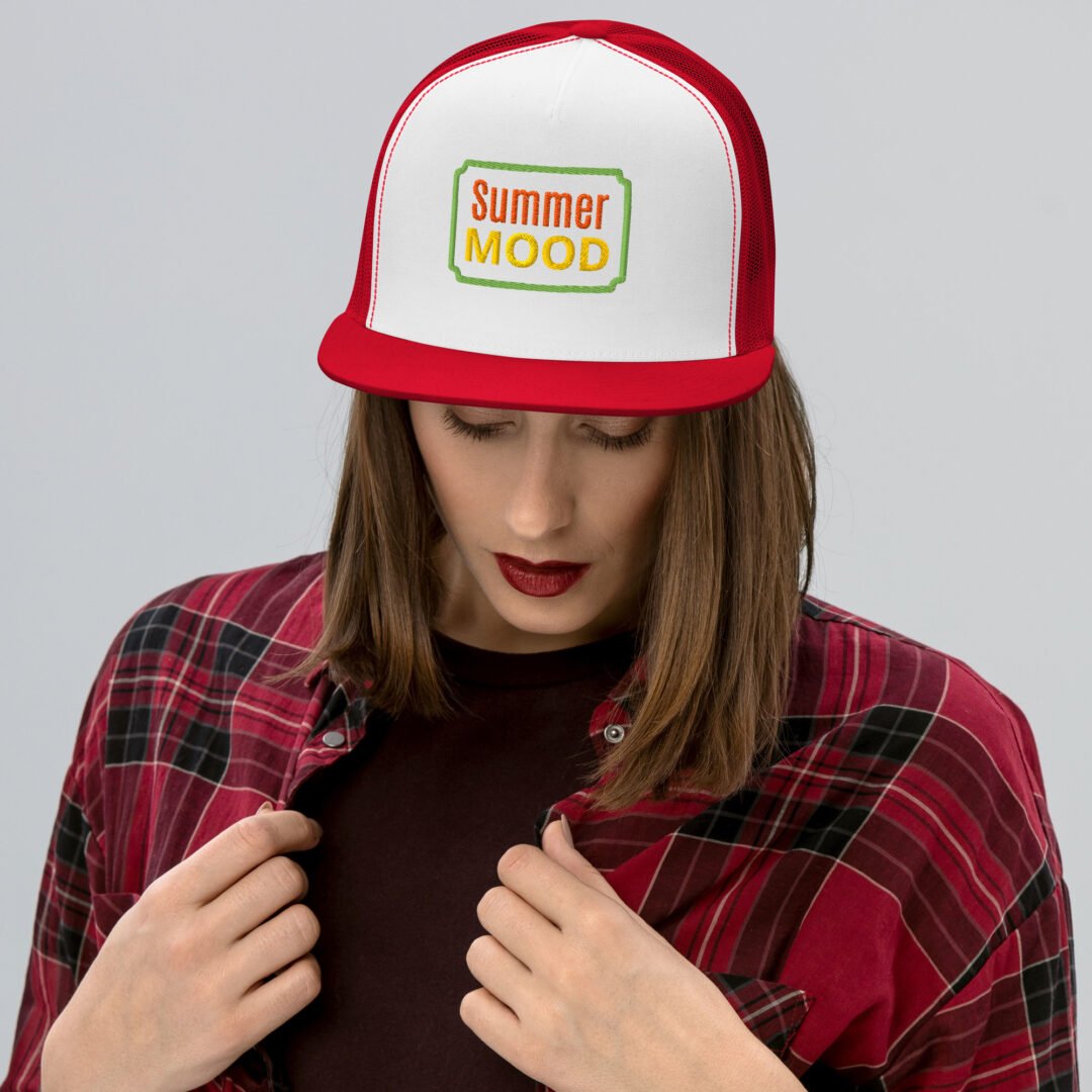 "Summer MOOD" - 5 Panel Trucker Hat - Image 10