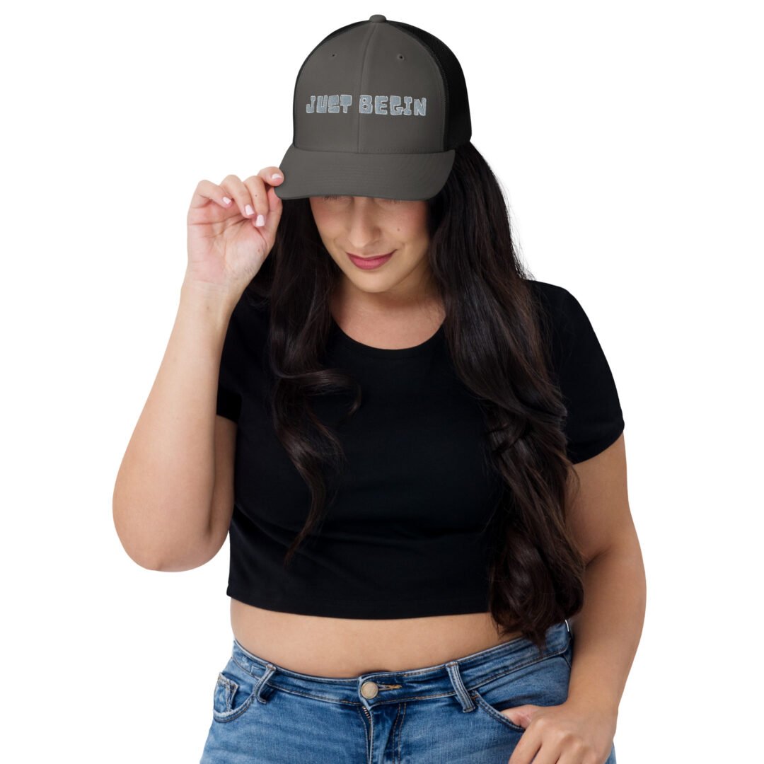 "Just Begin" - Retro Trucker Hat - Image 7