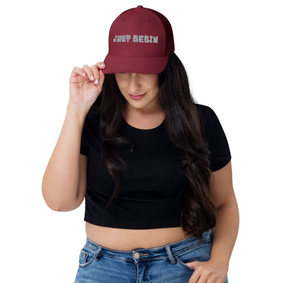 "Just Begin" - Retro Trucker Hat - Image 9