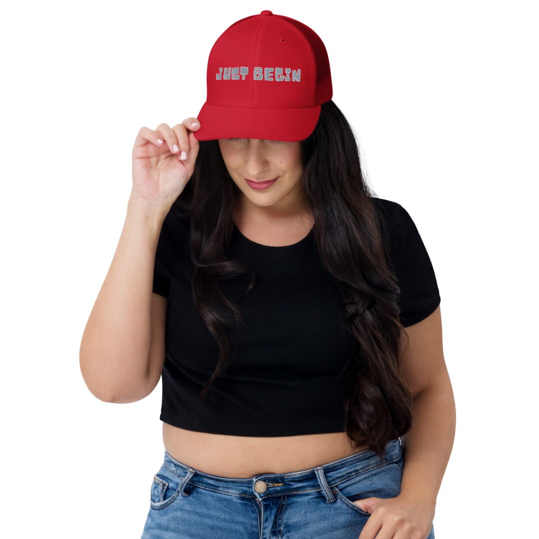 "Just Begin" - Retro Trucker Hat - Image 10
