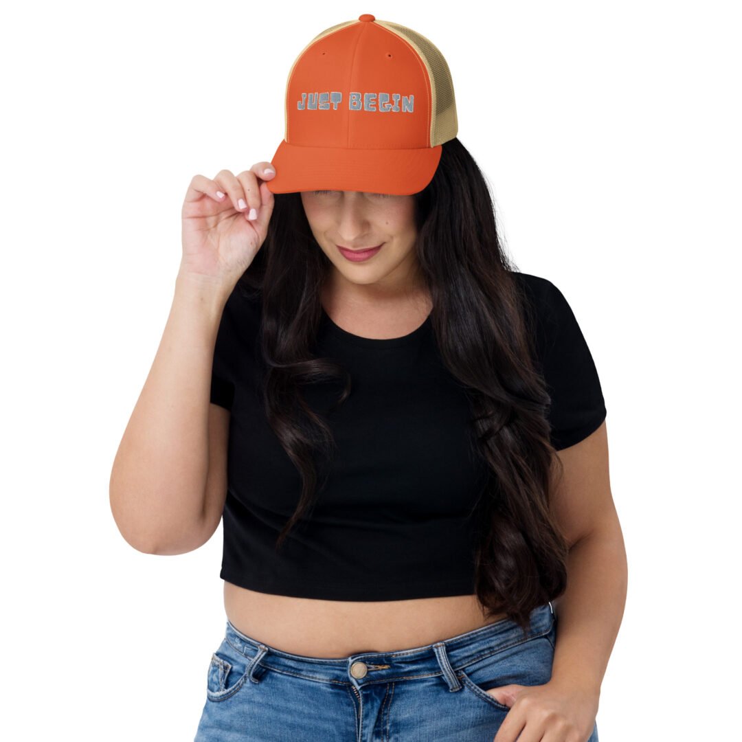 "Just Begin" - Retro Trucker Hat - Image 14