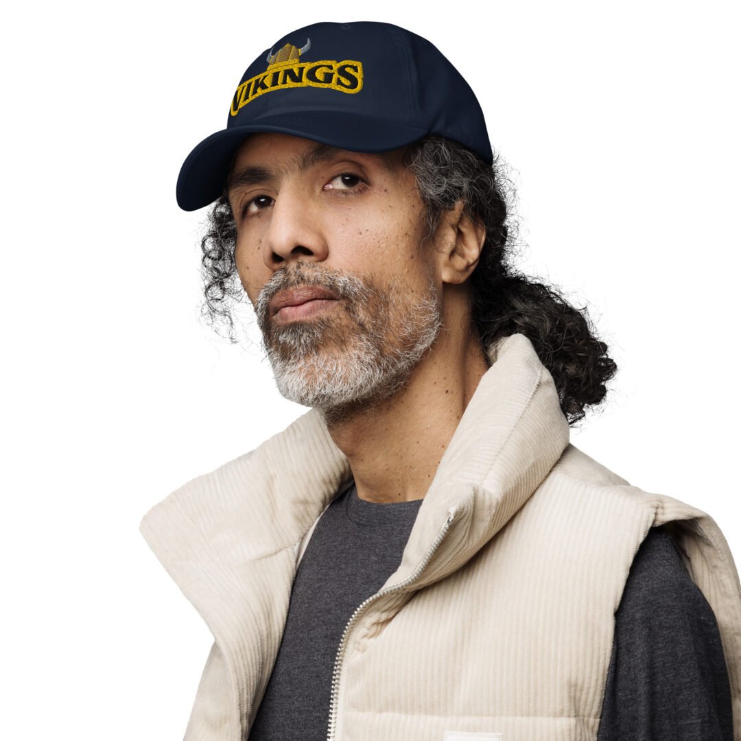 "VIKINGS" + Viking Helmet - Classic Dad Hat - Image 4