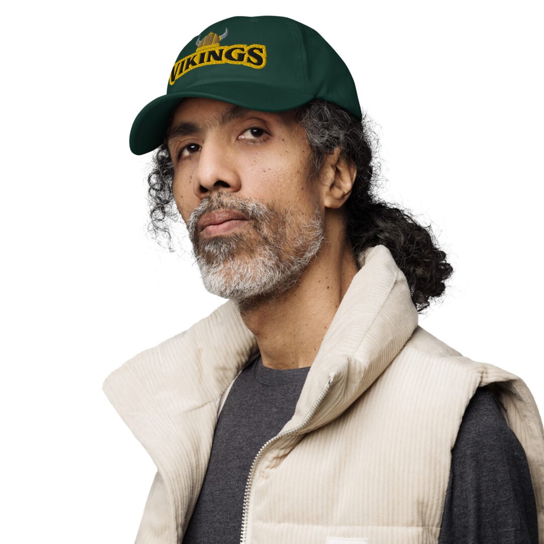 "VIKINGS" + Viking Helmet - Classic Dad Hat - Image 6