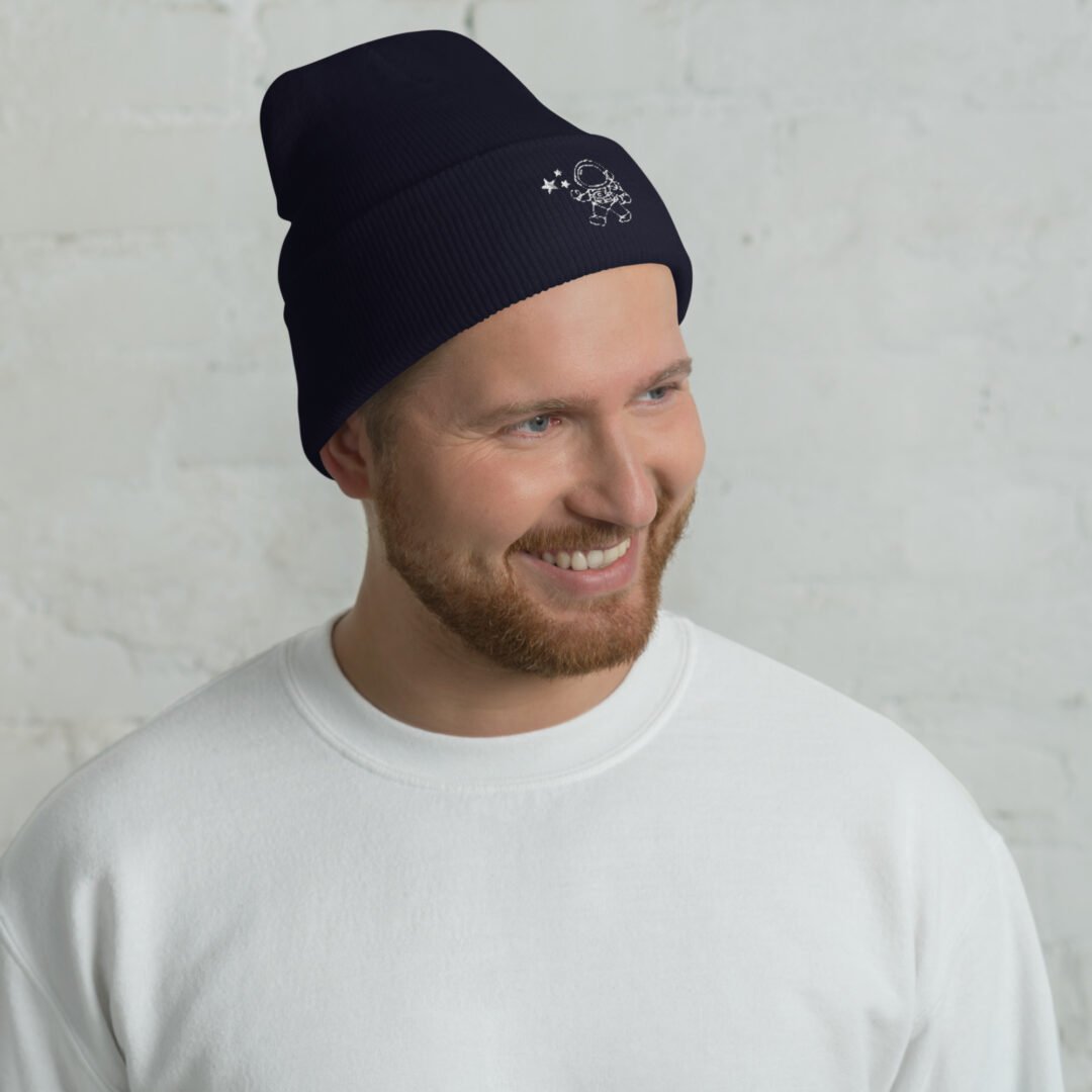 Astronaut and Stars - Cuffed Beanie - Image 4