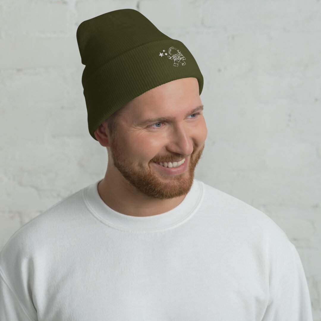 Astronaut and Stars - Cuffed Beanie - Image 8