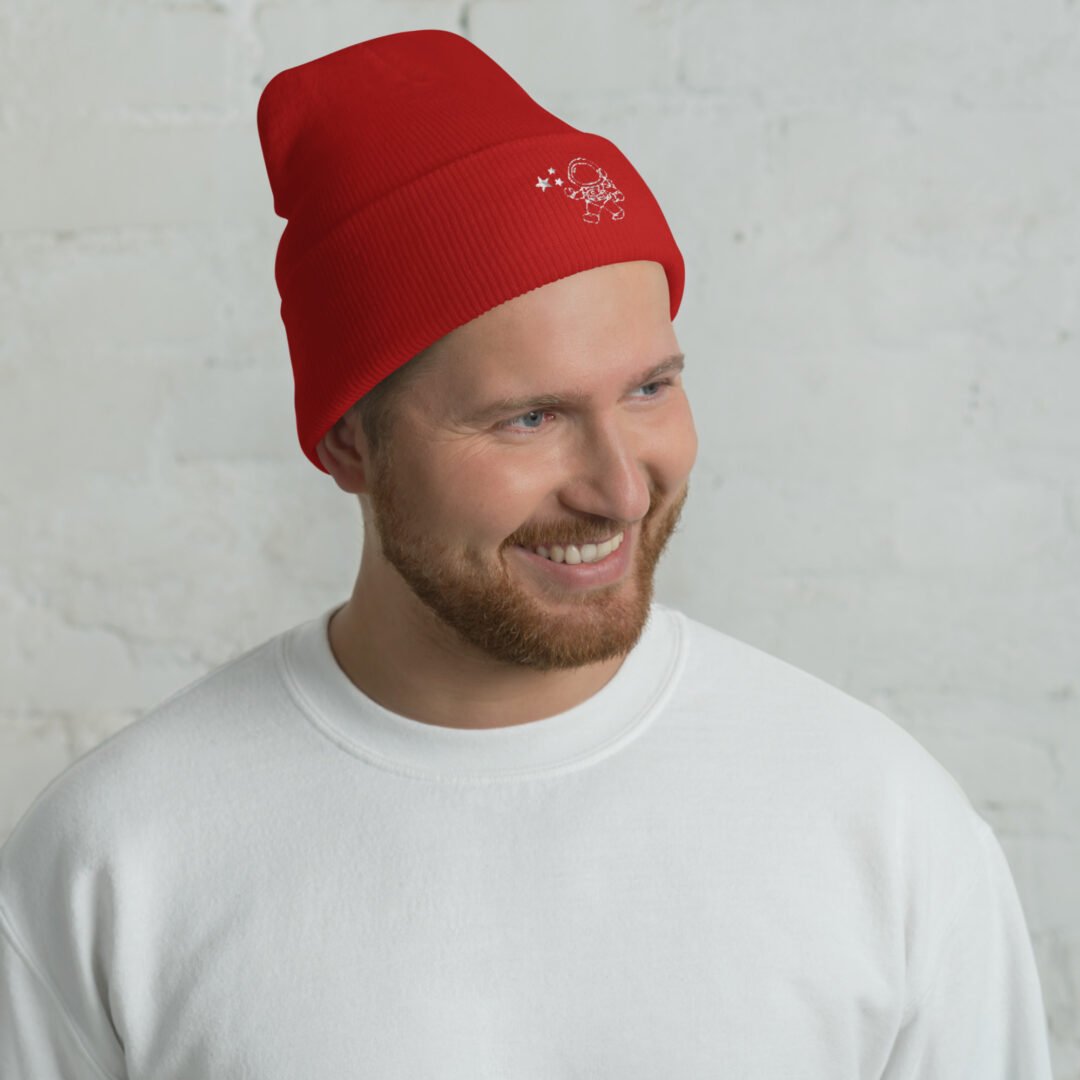 Astronaut and Stars - Cuffed Beanie - Image 7