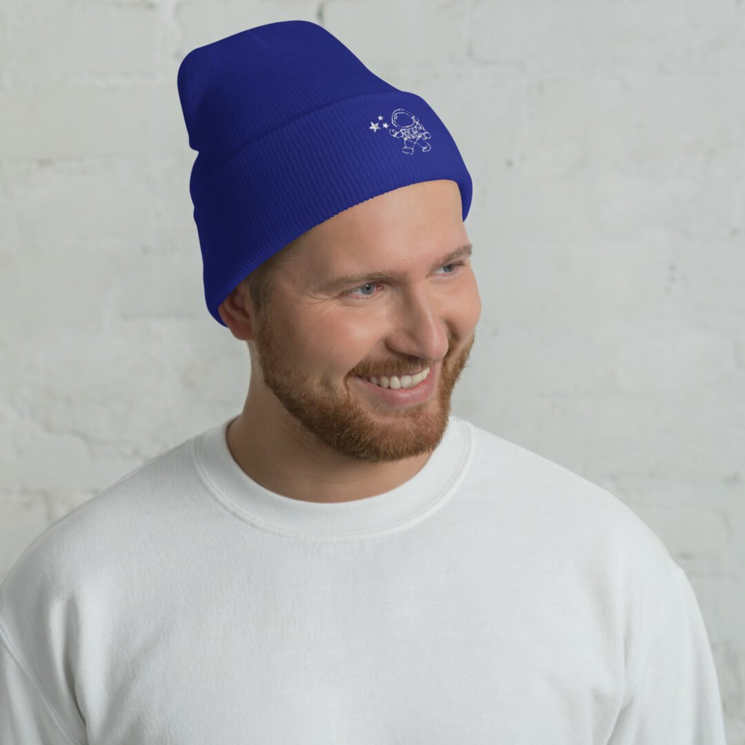Astronaut and Stars - Cuffed Beanie - Image 6